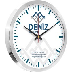 V30-920-B Paslanmaz Metal Duvar Saati
